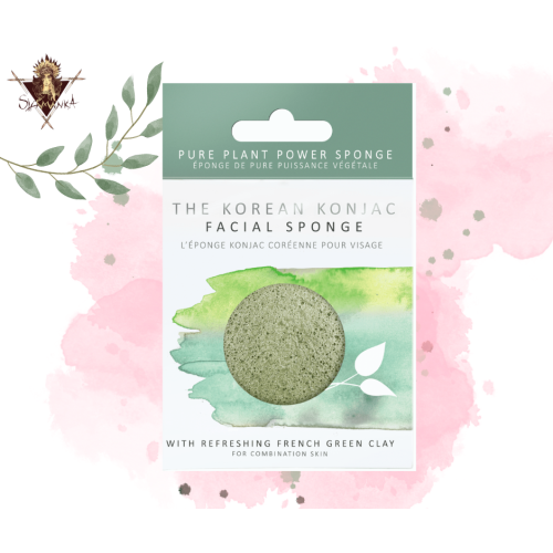 The Konjac Sponge Company - Face Wash Sponge with French Green Clay! 8cm