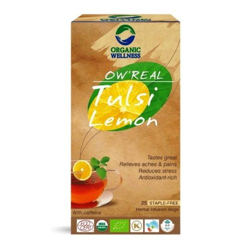 ORGANIC WELLNESS - Herbata tulsi w saszetkach Tulsi Lemon! 25 saszetek