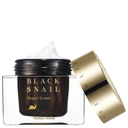 Holika Holika  - Prime Youth Black Snail Repair Cream, Krem przeciwzmarszczkowy z śluzem z czarnego ślimaka! 50ml
