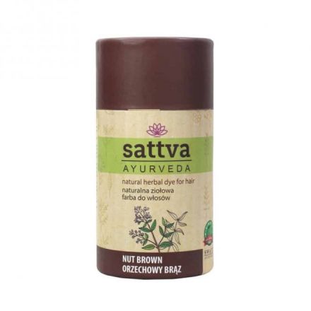 Sattva - naturalna ziołowa farba do włosów henna - Ciemny Brąz! 150 g. 